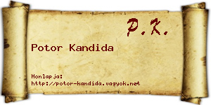 Potor Kandida névjegykártya